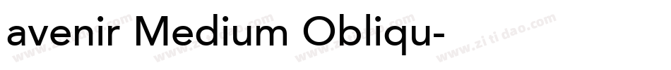 avenir Medium Obliqu字体转换